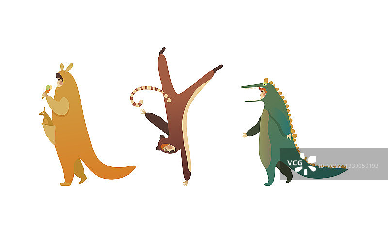 穿动物服装参与的男人图片素材