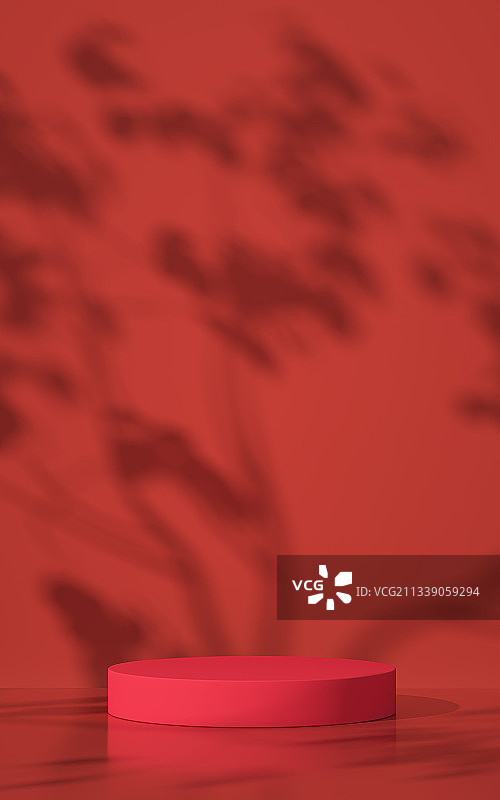 红色产品展台三维图形背景图片素材