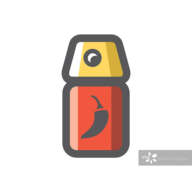 用于自卫的胡椒喷雾卡通图标图片素材