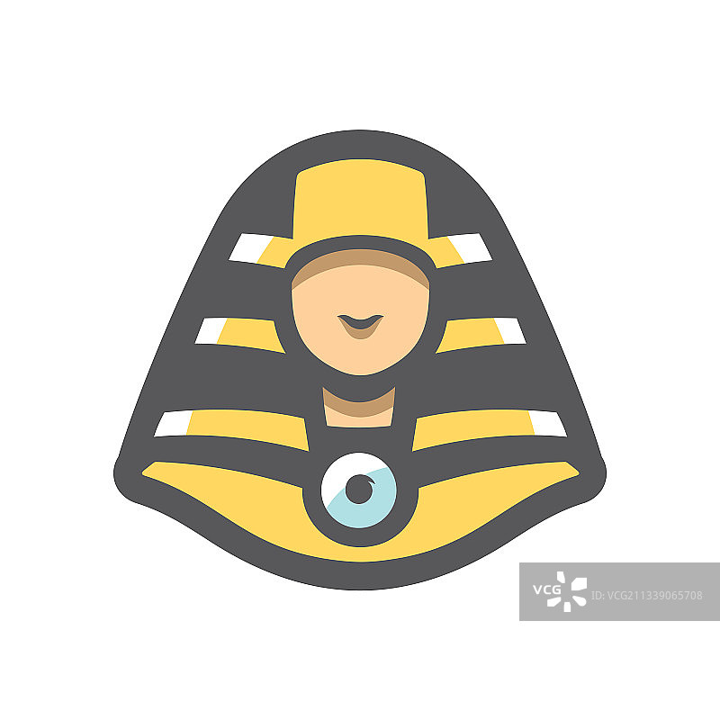 简单的法老头像卡通图片素材