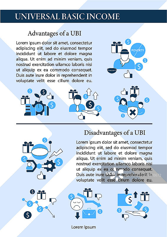 全民基本收入宣传册图片素材