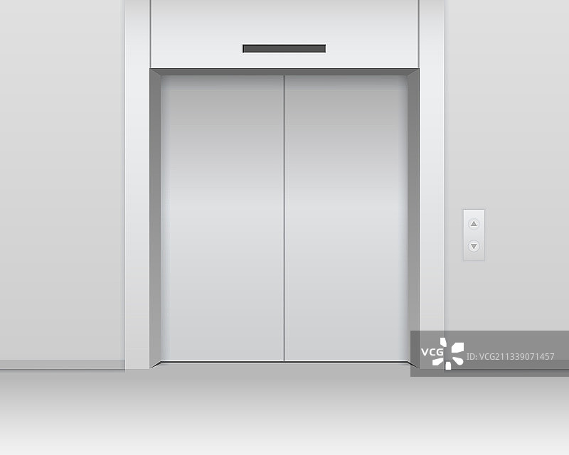 现代封闭式钢制电梯图片素材