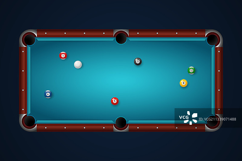 俯视台球桌表面图片素材