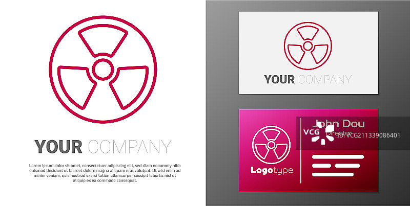 放射性标志线条图标图片素材