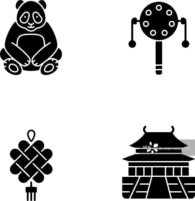 中国文化黑色标志图片素材