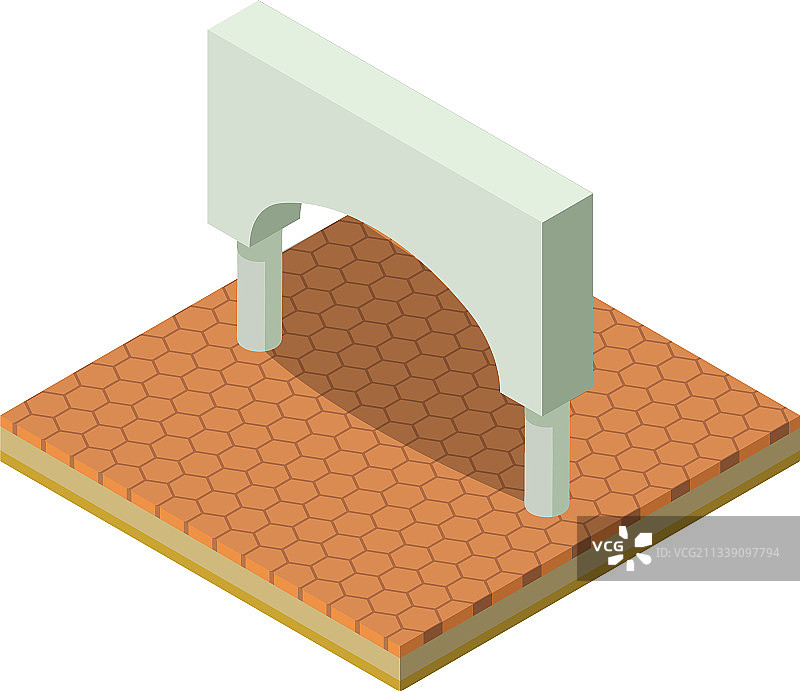 拱形结构图标2.5D风格图片素材