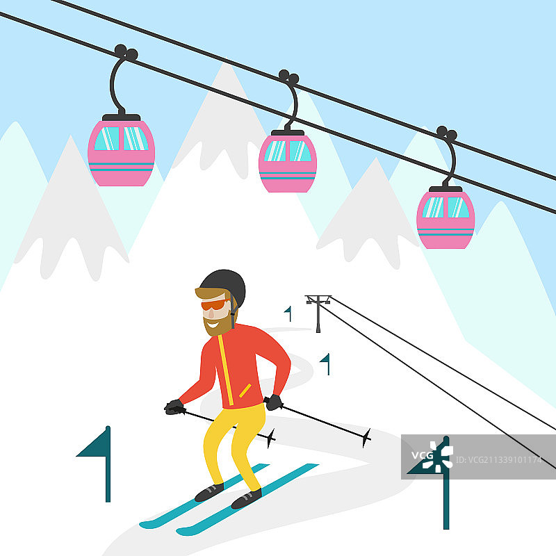 滑雪胜地图片素材