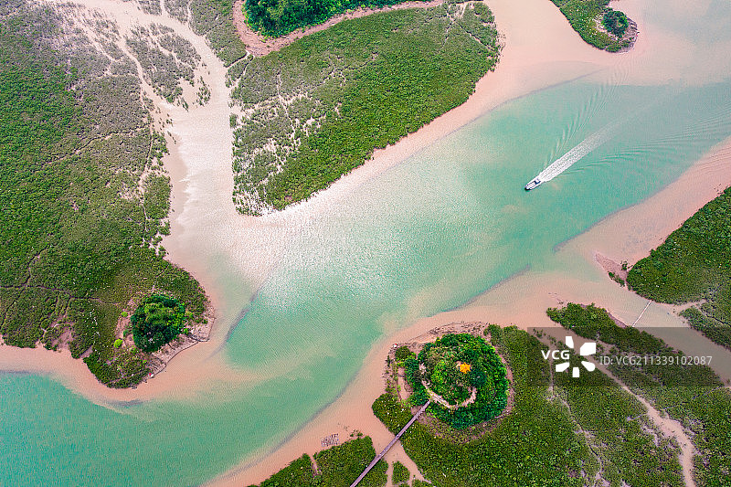 航拍钦州龙门群岛七十二泾图片素材