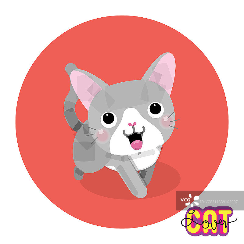 有趣的可爱卡通猫图片素材