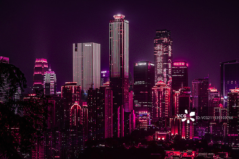 赛博朋克般的重庆水泥森林图片素材