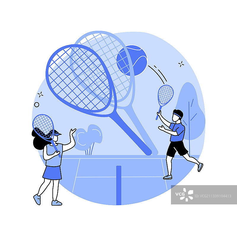网球训练营抽象概念图片素材