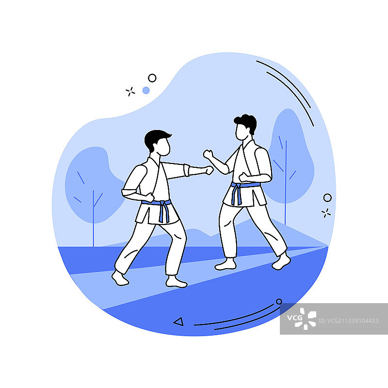 空手道训练营抽象概念图片素材