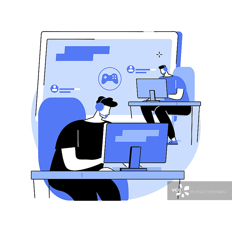 电子竞技合作抽象概念图片素材