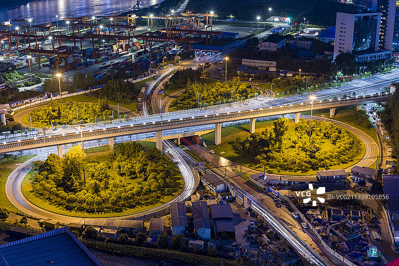 重庆江北寸滩港白杨沟立交图片素材