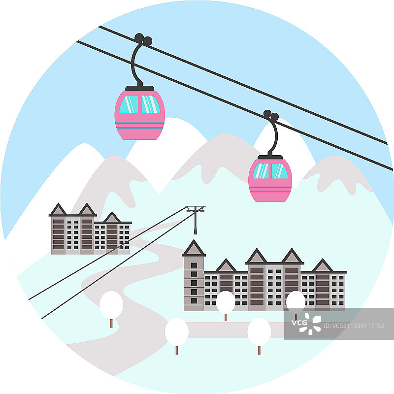 滑雪胜地图标图片素材