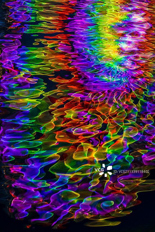 彩色抽象图案全画幅照片，美国图片素材