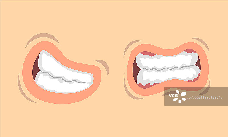 上下嘴唇呈现不同弧度图片素材