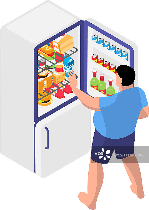 沉迷冰箱图片素材