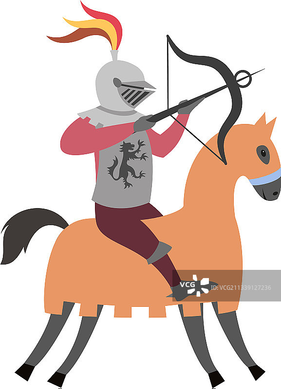 卡通骑士骑马图片素材