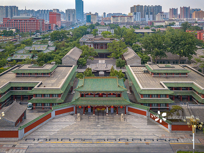 航拍山西省太原市晋商博物院图片素材