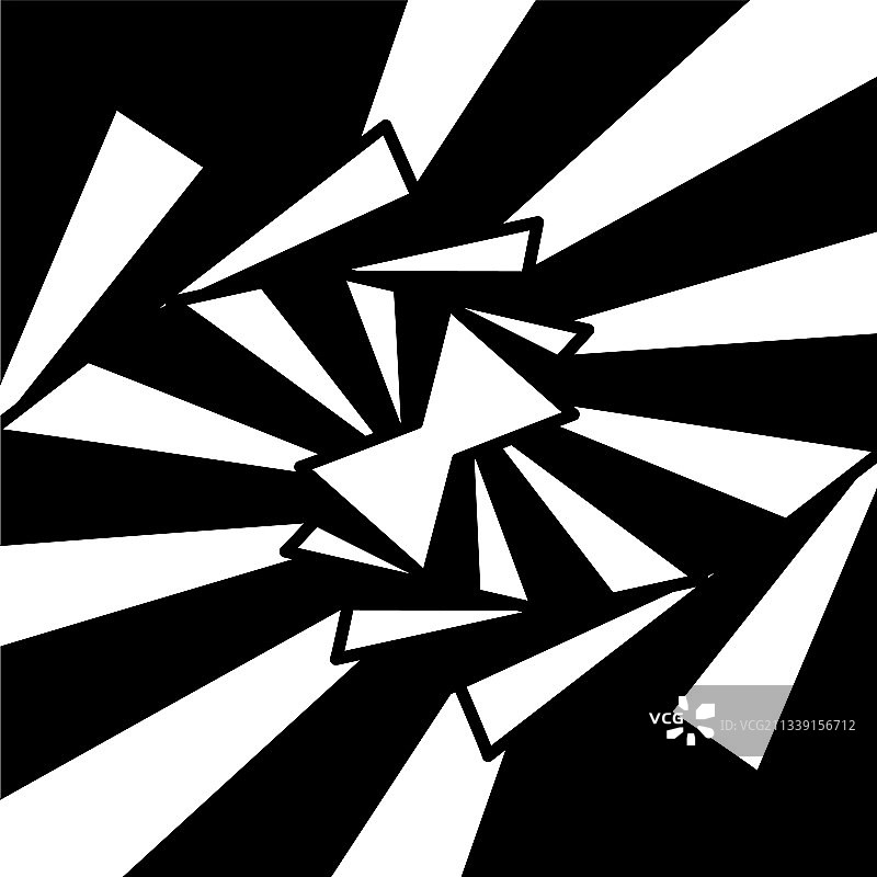 黑色循环三角形图形图片素材