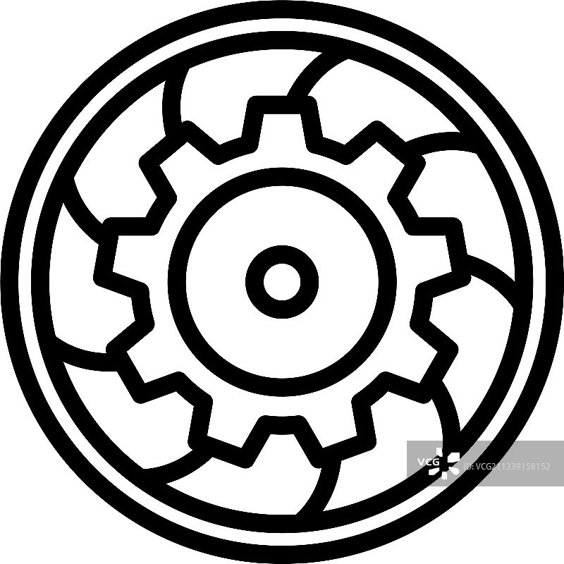 离合器汽车设备图标轮廓样式图片素材