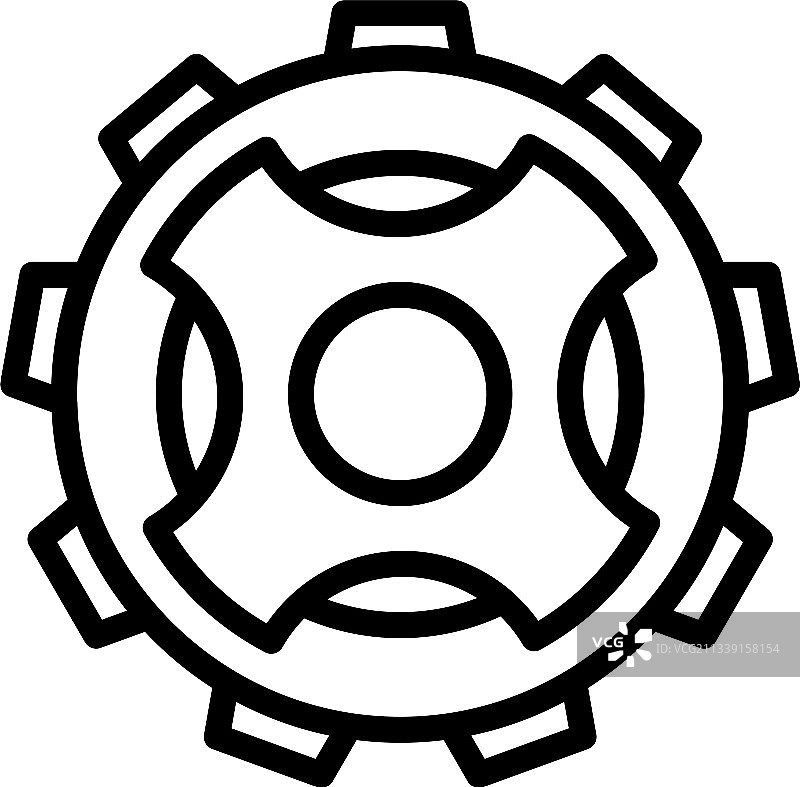 变速器离合器图标轮廓样式图片素材