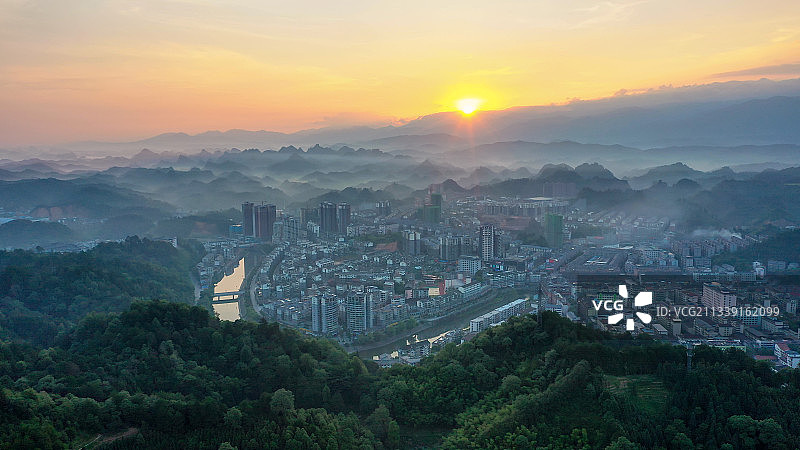 风雨桥之乡湖南怀化通道侗族自治县图片素材