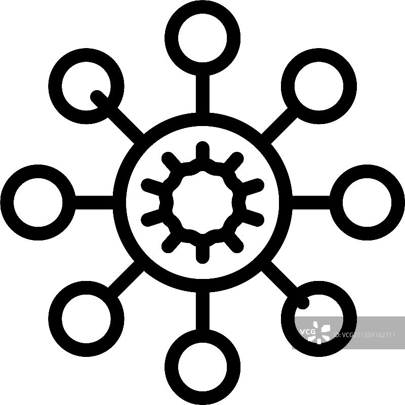 病毒感染轮廓图标图片素材