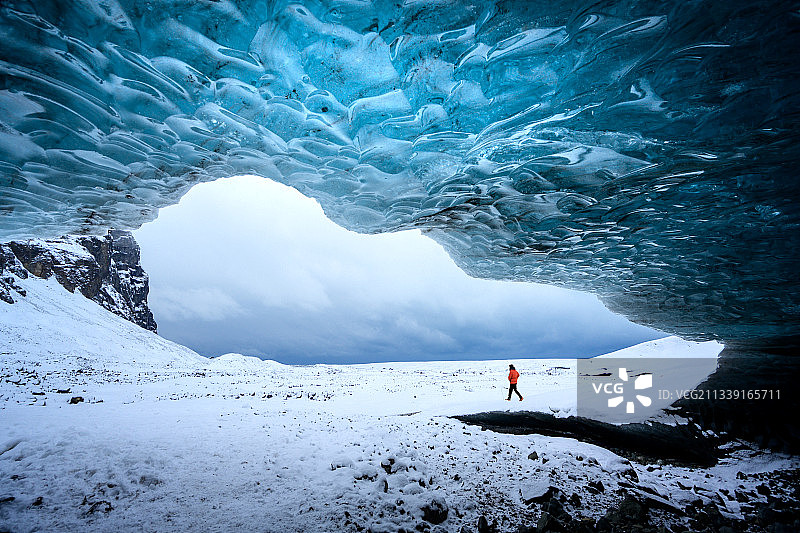 冰岛蓝冰洞图片素材