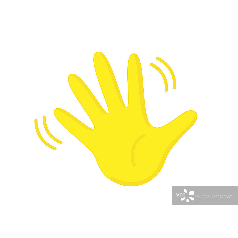 黄色趣味手图片素材
