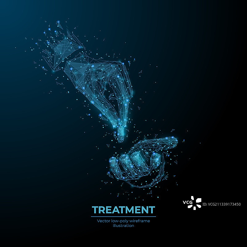 抽象低多边形图像处理概念图片素材