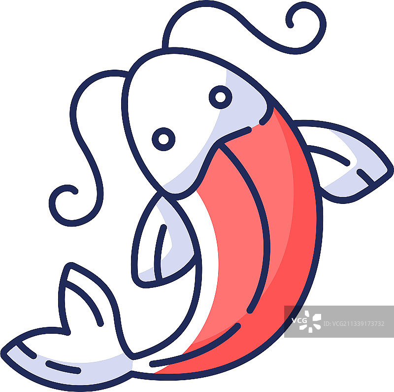 锦鲤RGB颜色图标图片素材