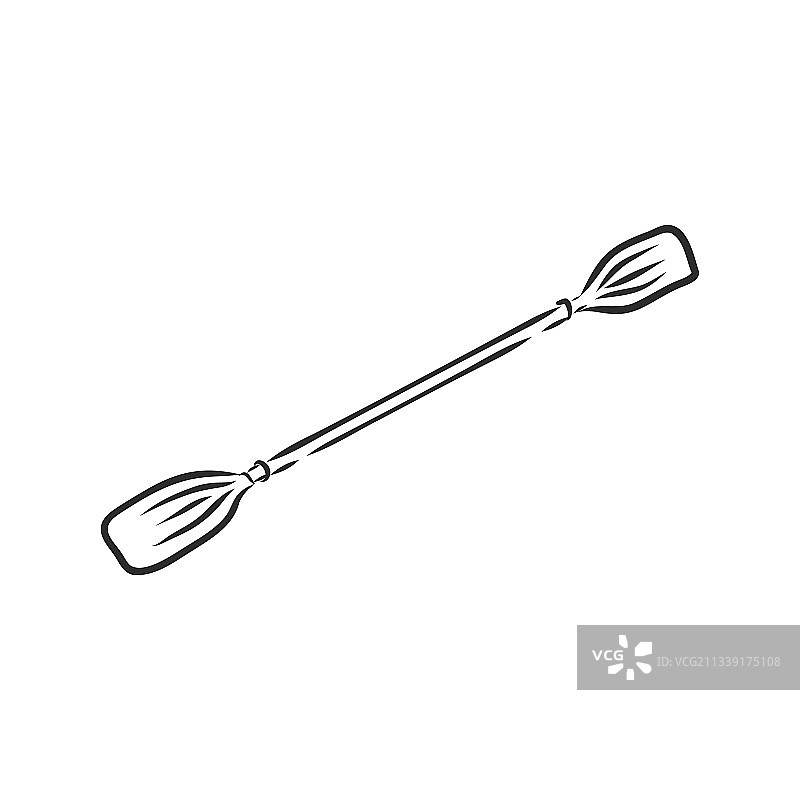 白色背景上的皮划艇素描图片素材