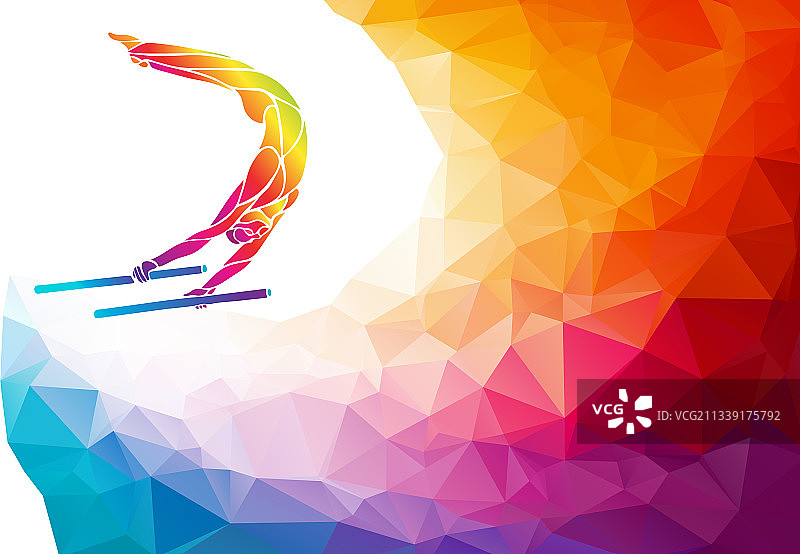 艺术体操中双杠上的男性体操运动员图片素材