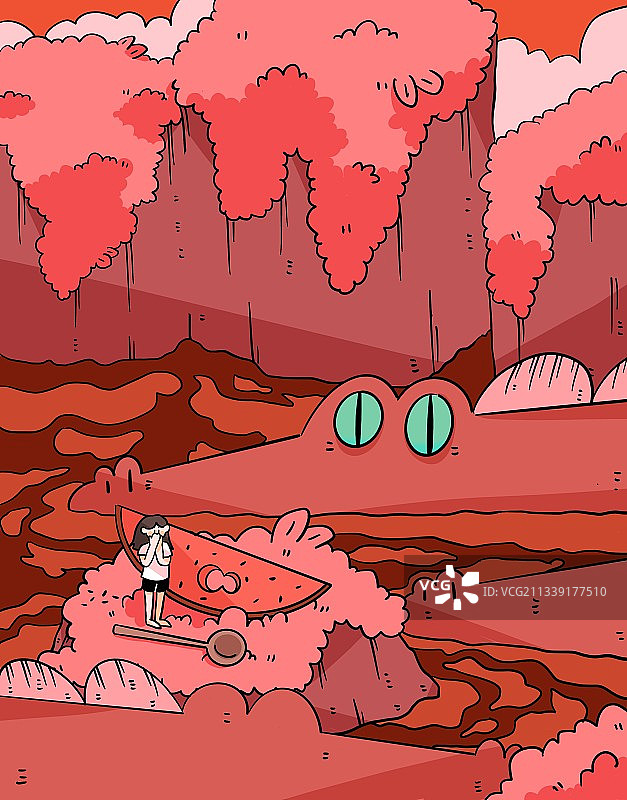 鳄鱼的诱饵图片素材