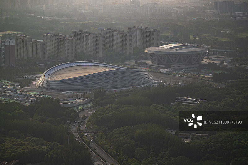 鸟瞰北京图片素材