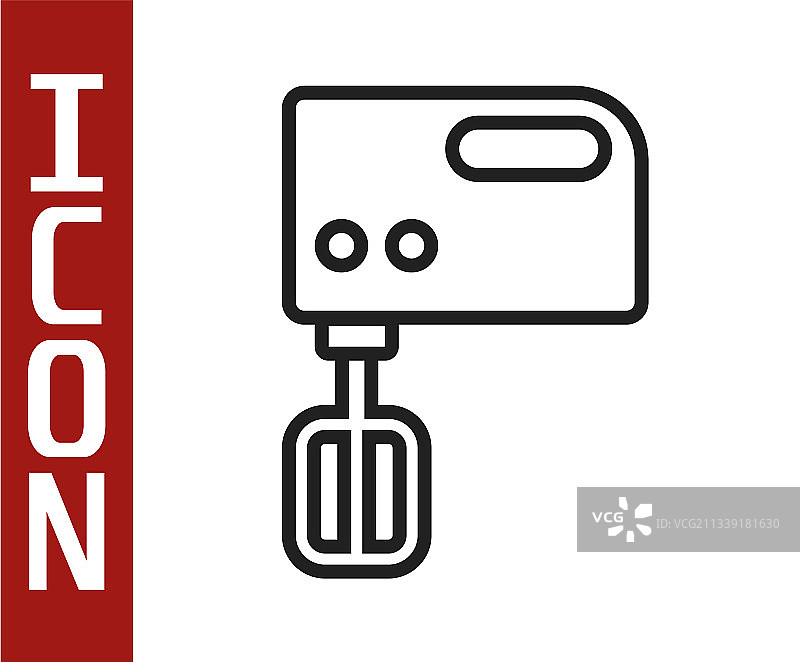 黑色线条电动搅拌器图标图片素材