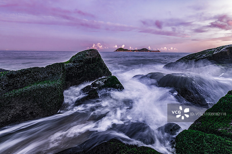 日暮东山岛图片素材