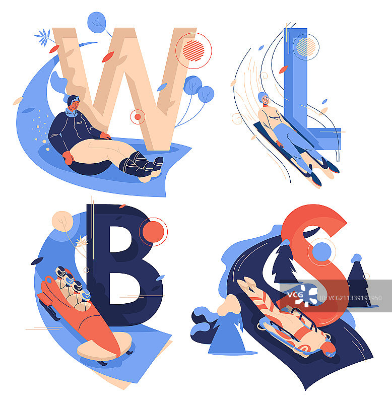 字母W和B图片素材