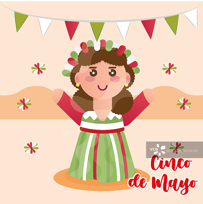 墨西哥妇女卡通形象图片素材