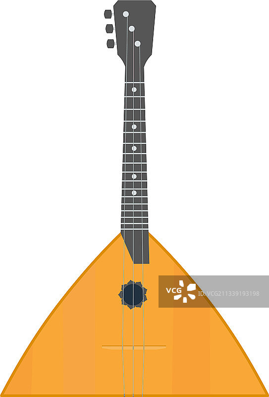 巴拉莱卡琴扁平风格民间乐器图片素材