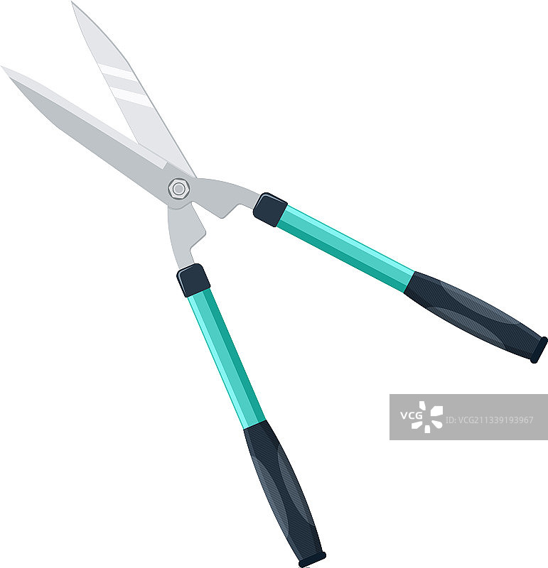 白色背景下的园艺剪刀手工图片素材