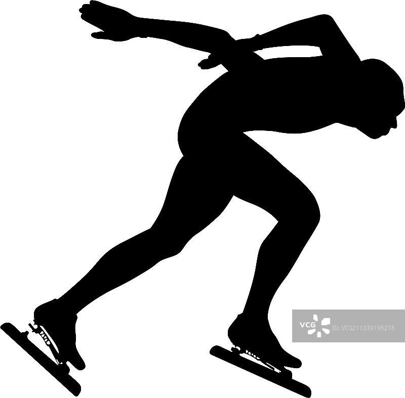 男子速度滑冰运动员图片素材