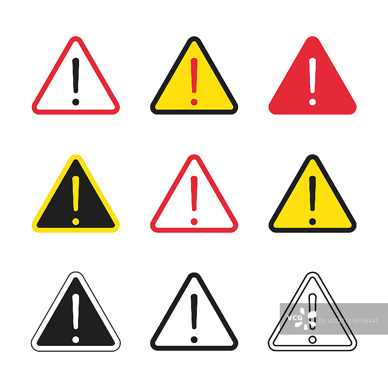 三角形危险标志合集图片素材