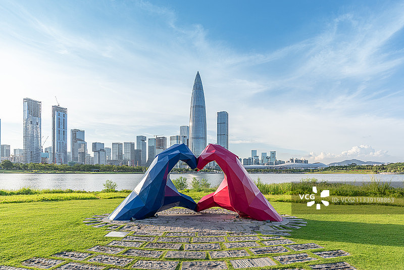 深圳后海金融区人才公园风光图片素材