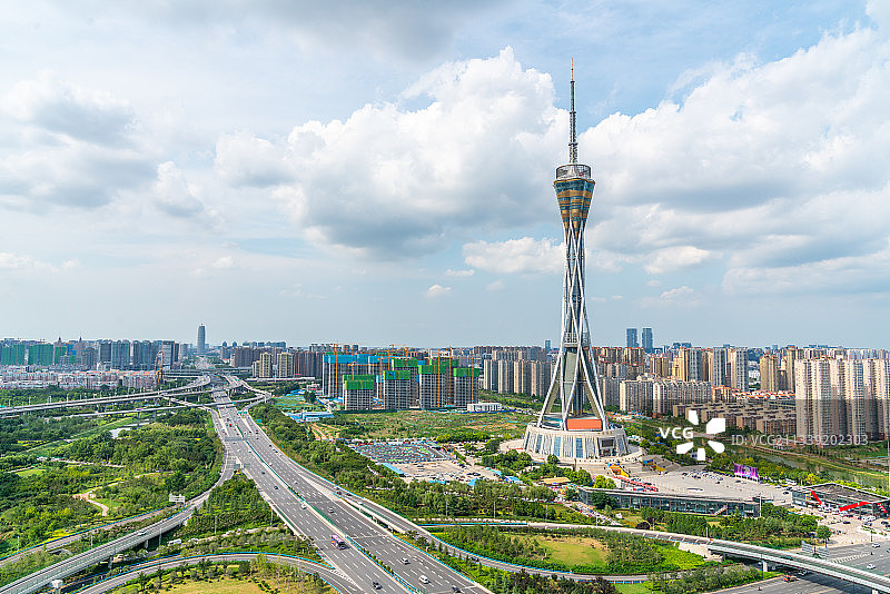 中原福塔,郑州,河南省,亚洲,夜晚图片素材