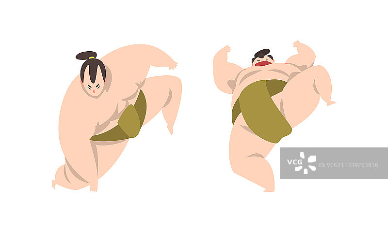 日本武术格斗家相扑摔跤手图片素材