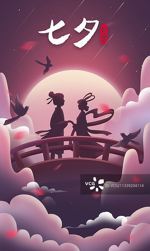 中国传统文化之七夕情人节图片素材