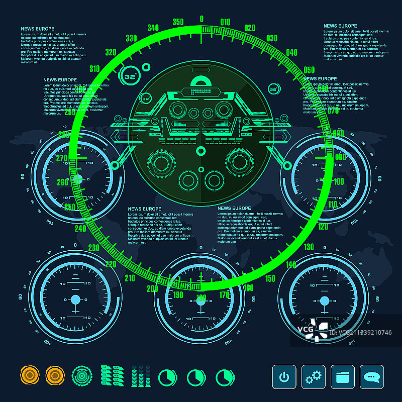 未来感用户界面设计背景图片素材